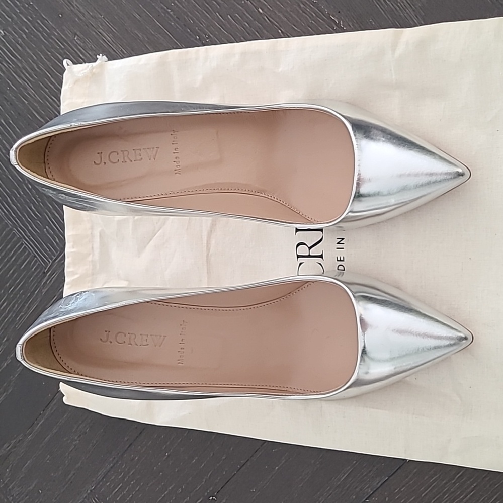 NWOT Vintage J. Crew Everly Mirror Metallic Pumps - Picture 2 of 8